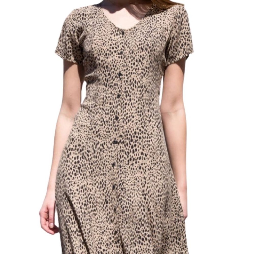 Brandy Melville leopard print midi dress VERY RARE Lara Dress Size S / 4